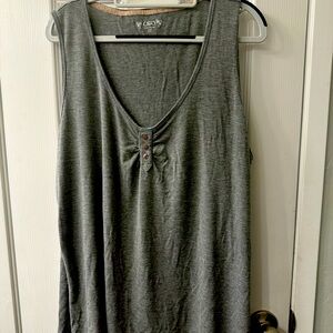Cato 3X sleeveless lingerie grey top. Never worn